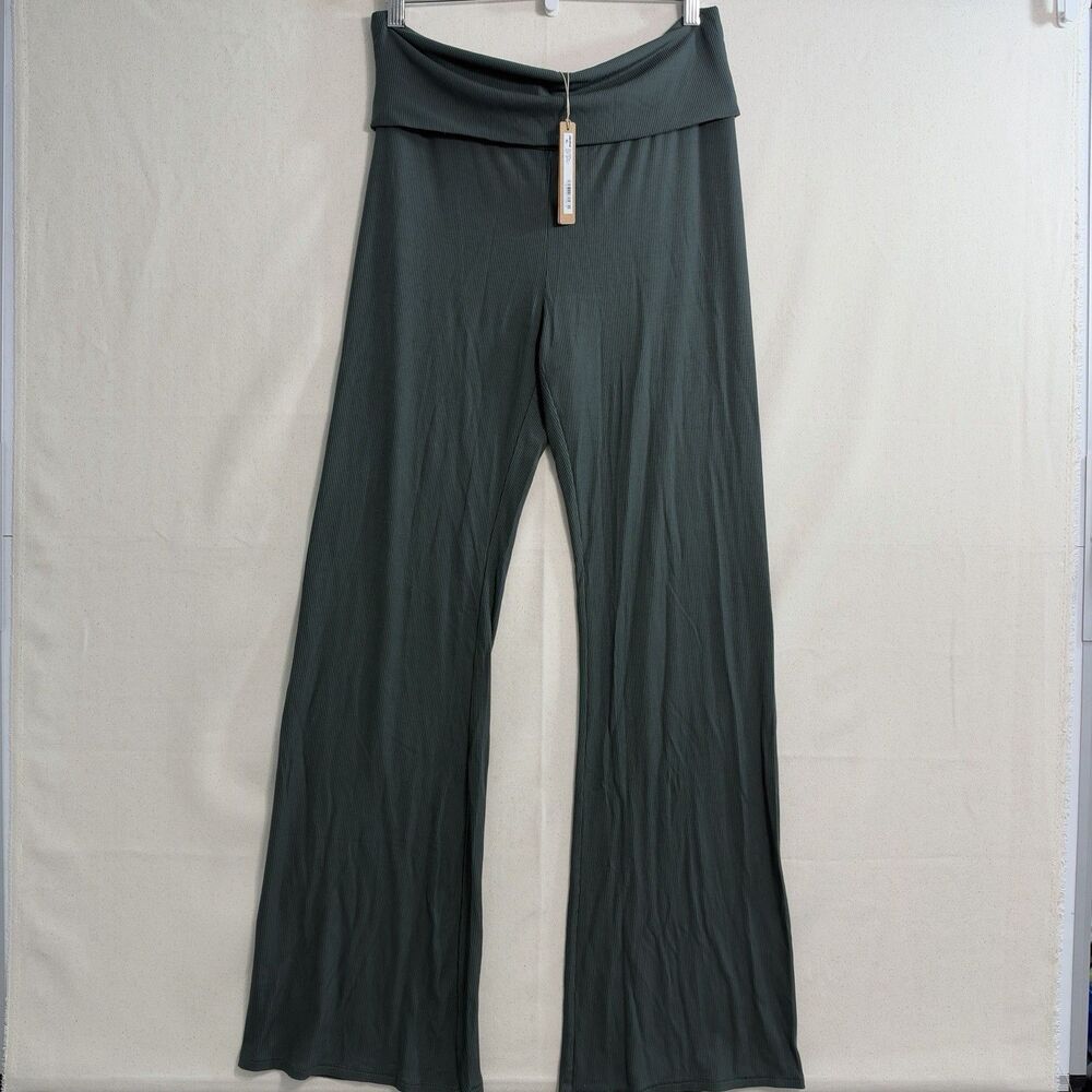 NEW SKIMS RIBBED SOFT LOUNGEFOLD OVER PANT DEEP SEA SIZE XL Style:AP-LPT-1171